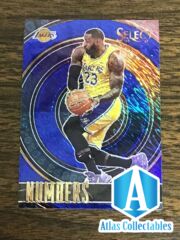 2020-21 Panini Select Numbers Blue LeBron James #2 Shimmer